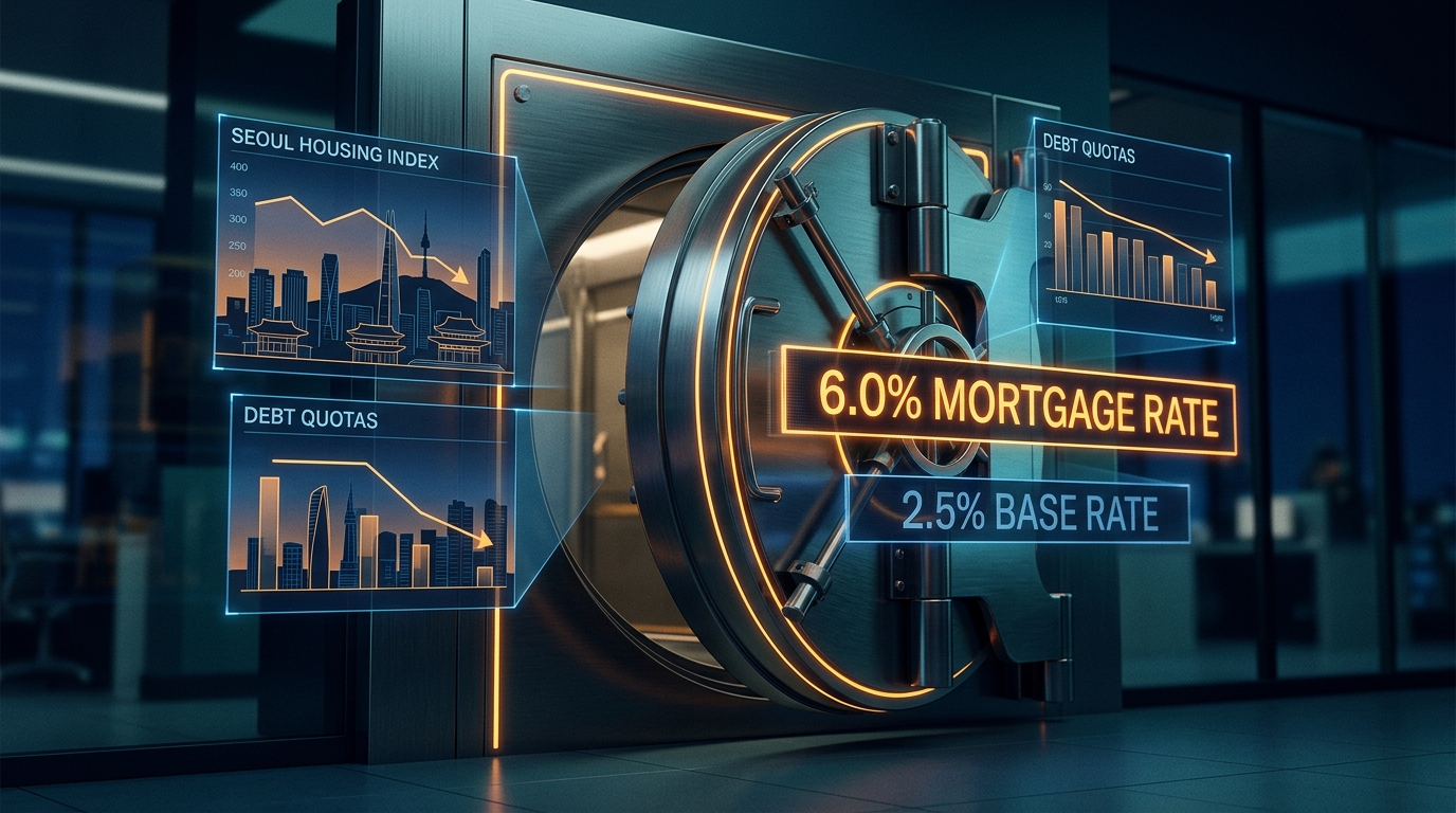 기준금리 2.5% 동결인데 주담대는 6% 돌파? 시중은행 가산금리 폭탄의 실체와 '조건부 전세대출·갈아타기 중단' 차주 생존 매뉴얼 (2026년 8월 최신)