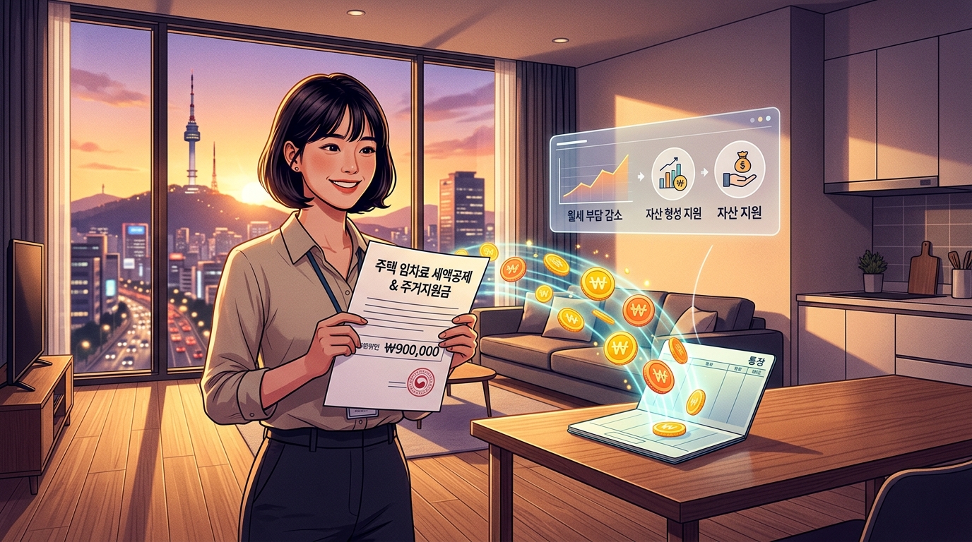 2026 청년 월세 세액공제 1,200만원 상향 & 월세지원금 480만원 중복 비교: 연말정산 최대 204만원 환급 실전 가이드 (최신)